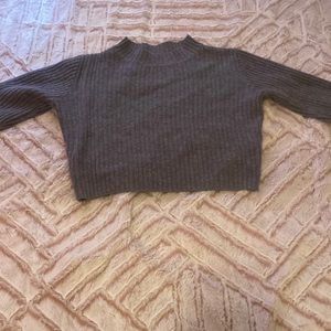 Gray cropped sweater